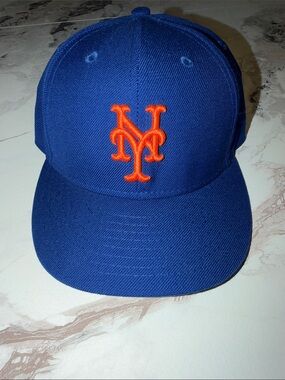 Kith Blue Baseball Cap with Orange Embroidered Logo